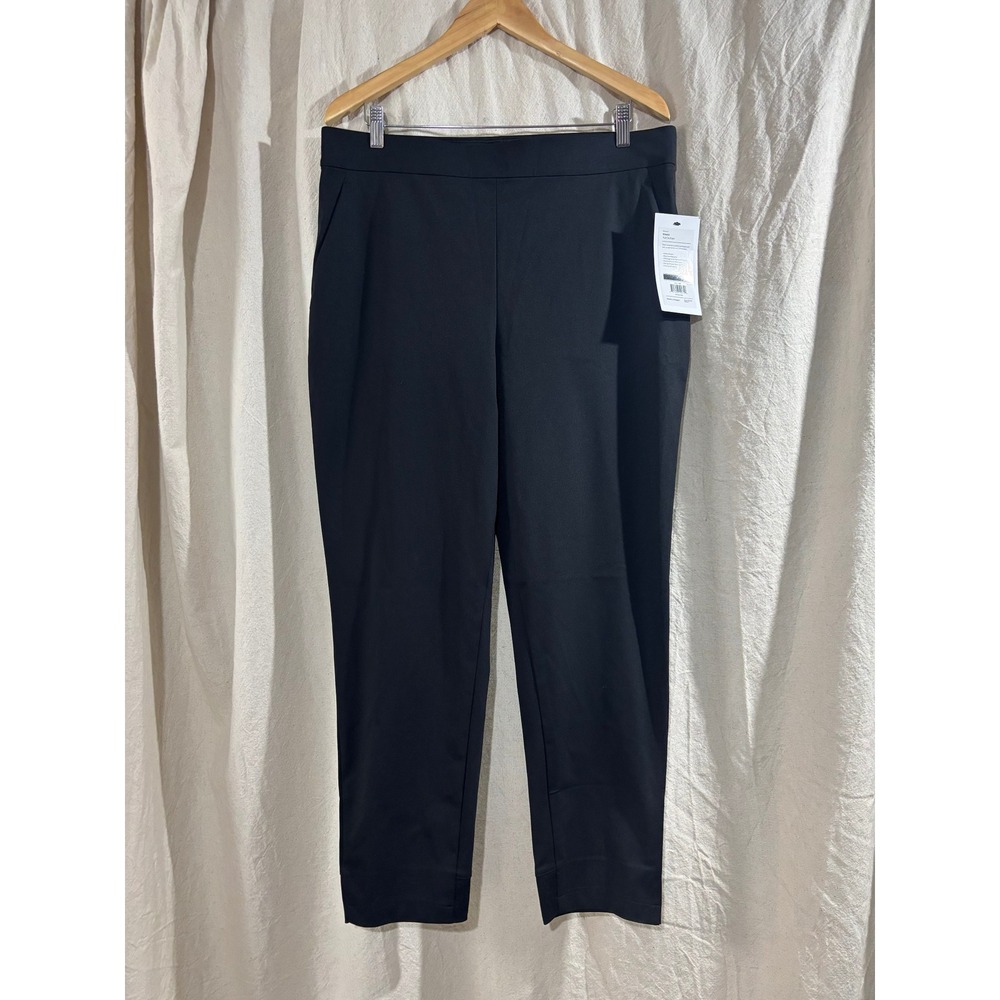 Ministry of Supply Kinetic Pull On Pant Black Stretch Trousers Size 14